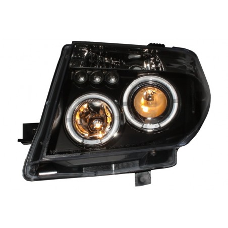 Headlights Angel Eyes suitable for NISSAN Navara D40 (2004-2009) / suitable for NISSAN Pathfinder R51 (2005-2008) Black