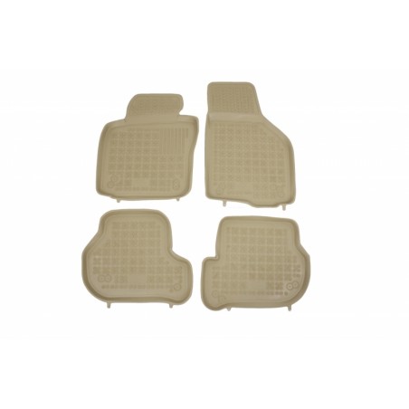 Rubber Floor Mat Beige SEAT Leon 1P 2005-2013, suitable for SKODA Octavia II 2004-2013, Octavia II Tour 2010+ Golf 5, Golf 6 200