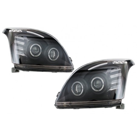 Headlights Angel Eye suitable for TOYOTA Land Cruiser FJ120 (2003-2008) Black