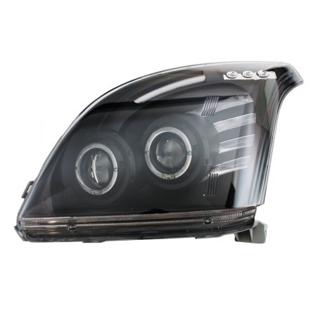 Headlights Angel Eye suitable for TOYOTA Land Cruiser FJ120 (2003-2008) Black