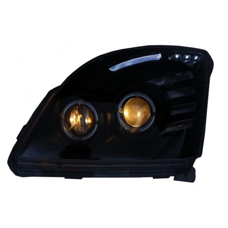 Headlights Angel Eye suitable for TOYOTA Land Cruiser FJ120 (2003-2008) Black