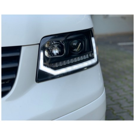 Phares VW T5 03-08 avec feux diurnes et clignotants dynamiques LED