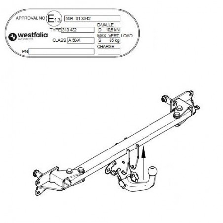 WESTFALIA Attelage de remorque A40V pour MERCEDES-BENZ CLASSE C CABRIOLET (A205)