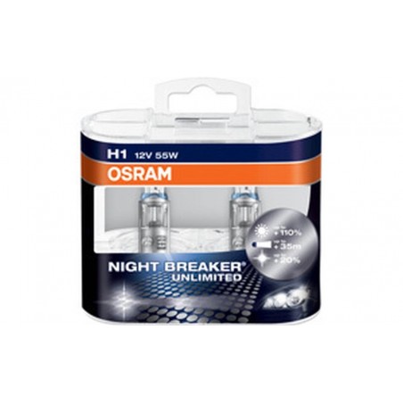 Lampe Halogène H1 Osram Night Breaker Unlimited 12V 55W