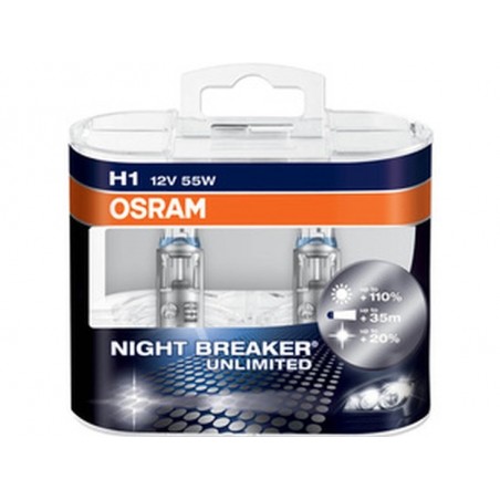 Lampe Halogène H1 Osram Night Breaker Unlimited 12V 55W