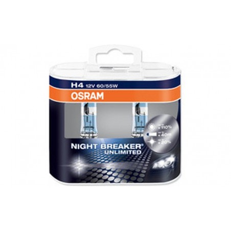 Lampe Halogène H4 Osram Night Breaker Unlimited 12V 60/55W