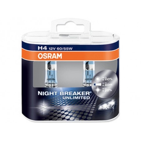 Lampe Halogène H4 Osram Night Breaker Unlimited 12V 60/55W