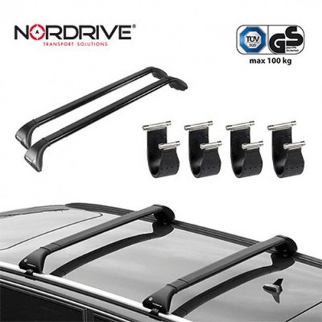 Barres de toit "Snap" Acier pour Mitsubishi Pajero (V60)