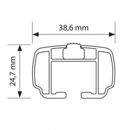 NORDRIVE NOWA ALU Barres de toit - Size M / 120 cm