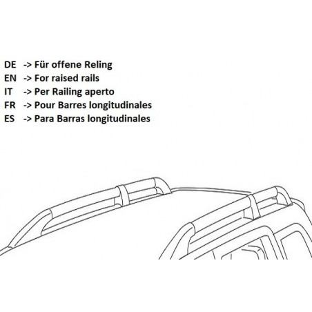 NORDRIVE YURO ALU Barres de toit pour VW TIGUAN 1