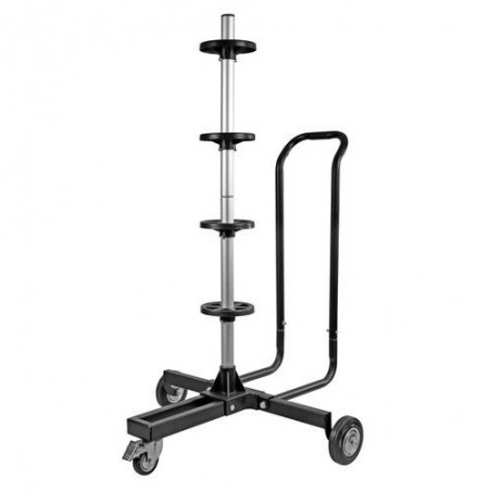 Wheeled rim and tyre stand