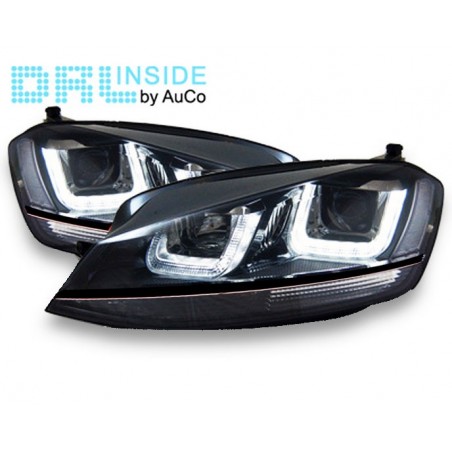 Projecteurs avec Feux Diurnes LED pour VW GOLF 7 BLACK-LINE