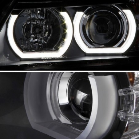 XENON Phares avant avec 3D Angel Eyes pour BMW 3 SERIES E90 / E91