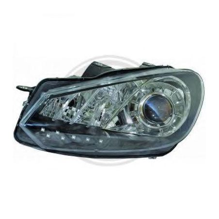 Phares avec feux diurne LED  DragonLights, nero GOLF 6,