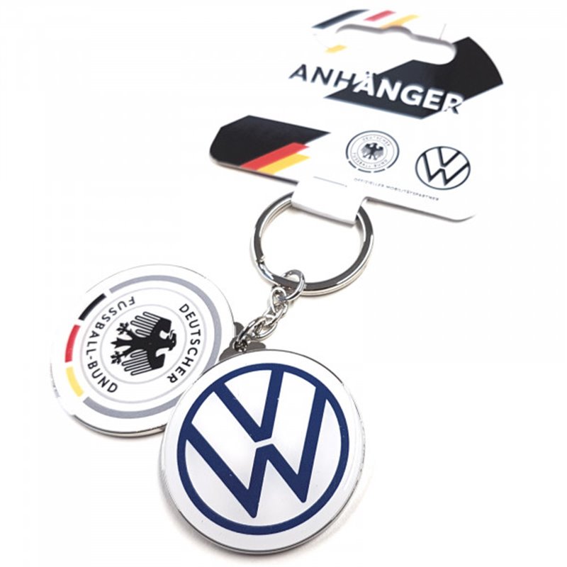 Porte-clés original VW Allemagne Football DFB Article de fan  wedrivefootball Pendentif rond.