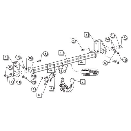 ORIS Attelage de remorque détachable pour BMW 2 SERIES GRAN TOURER F46