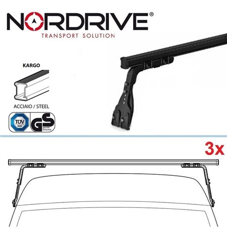 NORDRIVE KARGO Barres de toit 3-Barres pour FORD TRANSIT GEN. 5