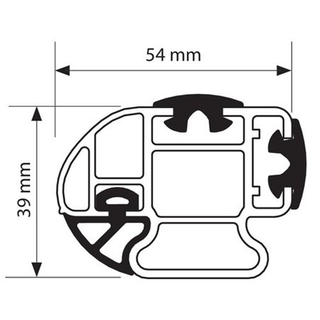 NORDRIVE KARGO PLUS Barres de toit 3-Barres pour CITROEN JUMPY 3 / SPACETOURER