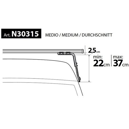 NORDRIVE KARGO Barres de toit 3-Barres pour FORD TRANSIT GEN. 5