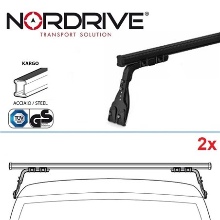 NORDRIVE KARGO Barres de toit 2-Barres pour MERCEDES-BENZ G-CLASS (W461/W463)