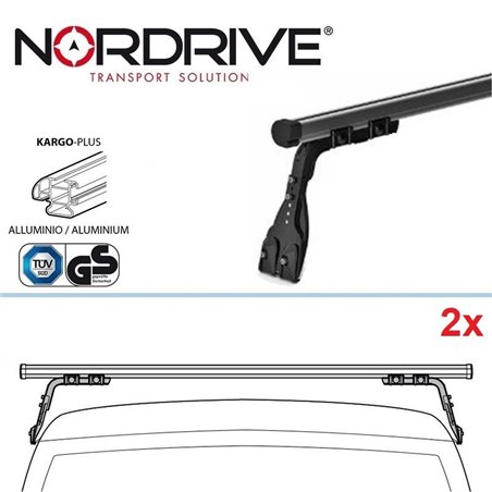 NORDRIVE KARGO Barres de toit 2-Barres pour MERCEDES-BENZ G-CLASS (W461/W463)