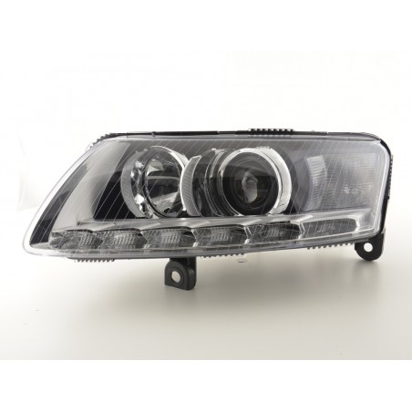 Phares Daylight Xenon avec feux de jour Audi A6 (4F) 04-08 chrome