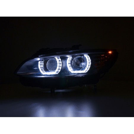 Phares Xenon Daylight LED feux de jour BMW Série 3 E92 / E93 06-10 noir