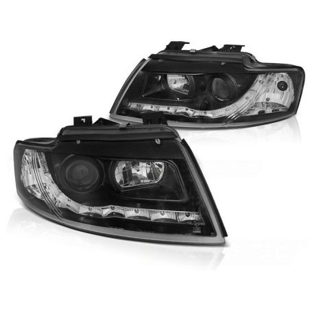  Phares DAYLINE AUDI A4 8HE 02-05 Led Drl noir