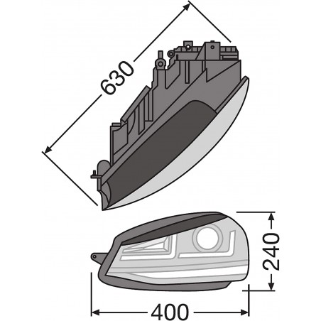 OSRAM LEDriving®, phare à LED, l'édition black en remplacement de l'halogène, amélioration de la LED, LEDHL103-BK, voitures à