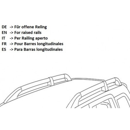 NORDRIVE SNAP ALU Barres de toit pour NISSAN QASHQAI (J11)