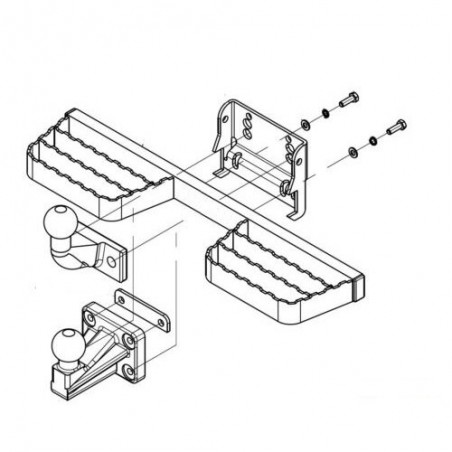 M-LINE Marchepied pour unité de remorquage (60 cm)