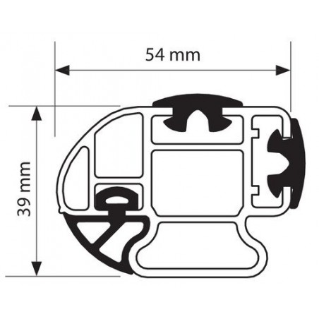 NORDRIVE KARGO PLUS Barres de toit 2-Barres pour NISSAN NV250