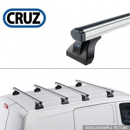 CRUZ ALU CARGO Barres de toit 4-Barres pour VW T5 TRANSPORTER / MULTIVAN