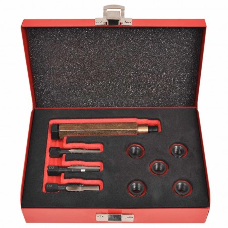 vidaXL Kit réparation filetage bougie de préchauffage 9 pcs M10x1,25mm