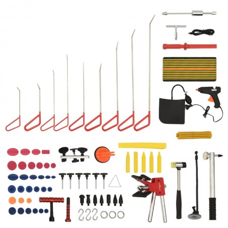 vidaXL Kit d'outils de débosselage sans peinture 76 pcs