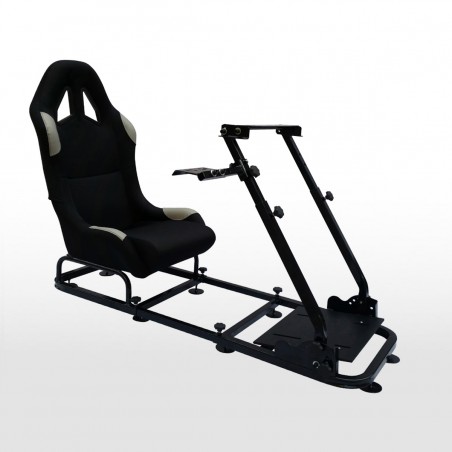 Siège de jeu FK Simulateur de course de siège de jeu eGaming Seats Monaco noir / gris