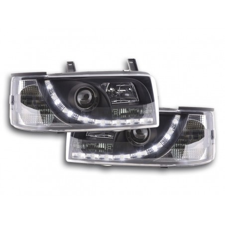 Phares Daylight LED look DRL VW Bus type T4 90-96 noir