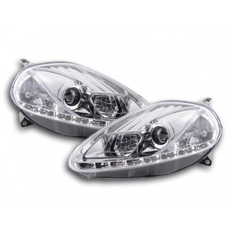 Phare Daylight LED DRL look Fiat Grande Punto type 199 05-08 chrome