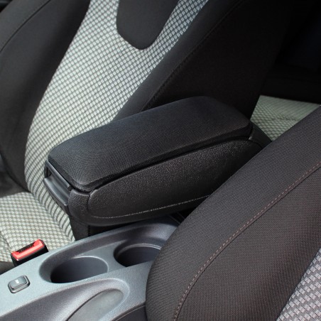 HTD031 Accoudoir central Seat Ibiza avec compartiment de rangement, Couvercle en tissu noir 