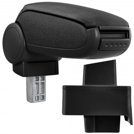 HTD020 Accoudoir central Audi 80 B3 B4 avec compartiment de rangement, Couvercle en tissu noir 