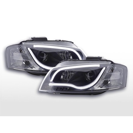 Phare Daylight LED DRL look Audi A3 type 8P / 8PA 03-08 noir