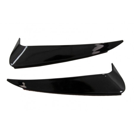 Rear Bumper Flaps Side Fins Flics suitable for Mercedes C Class W205 (2014-2020) Piano Black