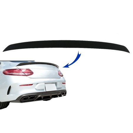 Trunk Boot Spoiler suitable for Mercedes C238 E-Class Coupe (2016-up) Design Matte Black