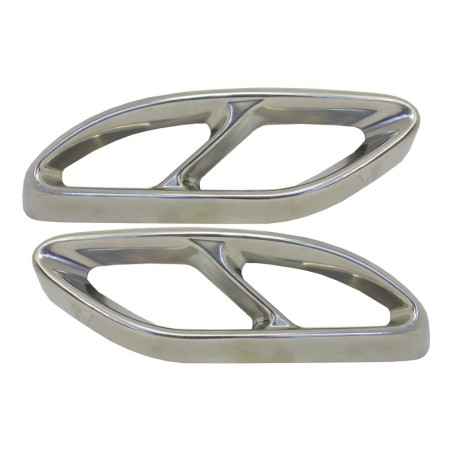 Muffler Tips suitable for Mercedes C-Class W205 S65 E65 GLE W166 X166 GLC W253 Sport Design