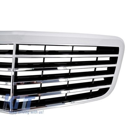 Front Grille suitable for Mercedes E-Class W211 (2006-2009) Facelift Design