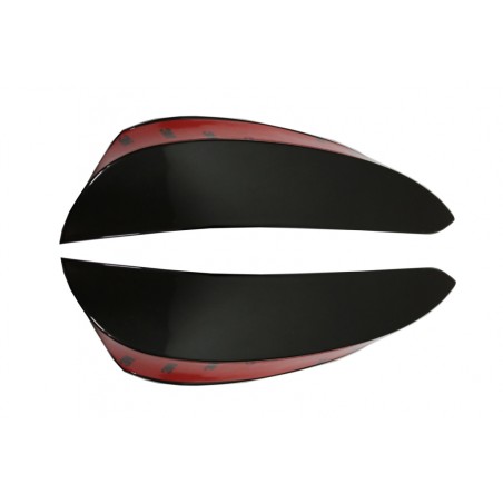 Front Bumper Flaps Side Fins Flics suitable for Mercedes E-Class W213 S213 C238 A238 E43 E53 Design Black Edition