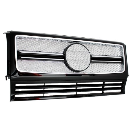 Front Grille suitable for Mercedes G-Class W463 (1990-2014) New G65 Design Chrome Edition