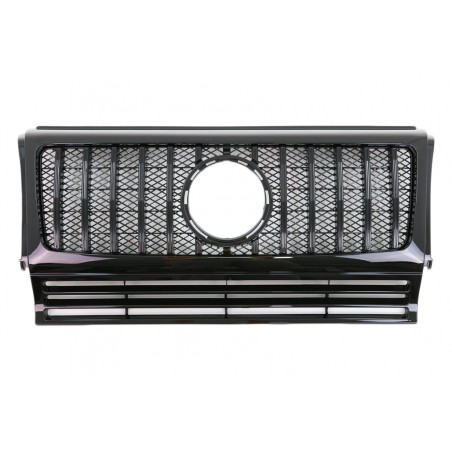 Front Grille suitable for Mercedes G-Class W463 (1990-2014) New G63 GT-R Panamericana Design Piano Black