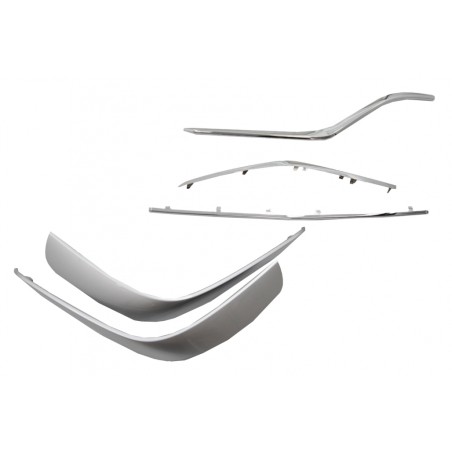 Front Spoiler Splitter Flaps Flics Garnish Chrome suitable for Mercedes GLE Coupe C292 (2015-2018)