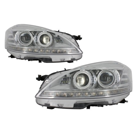 LED Headlights suitable for Mercedes S-Class W221 (2005-2009) Facelift Look